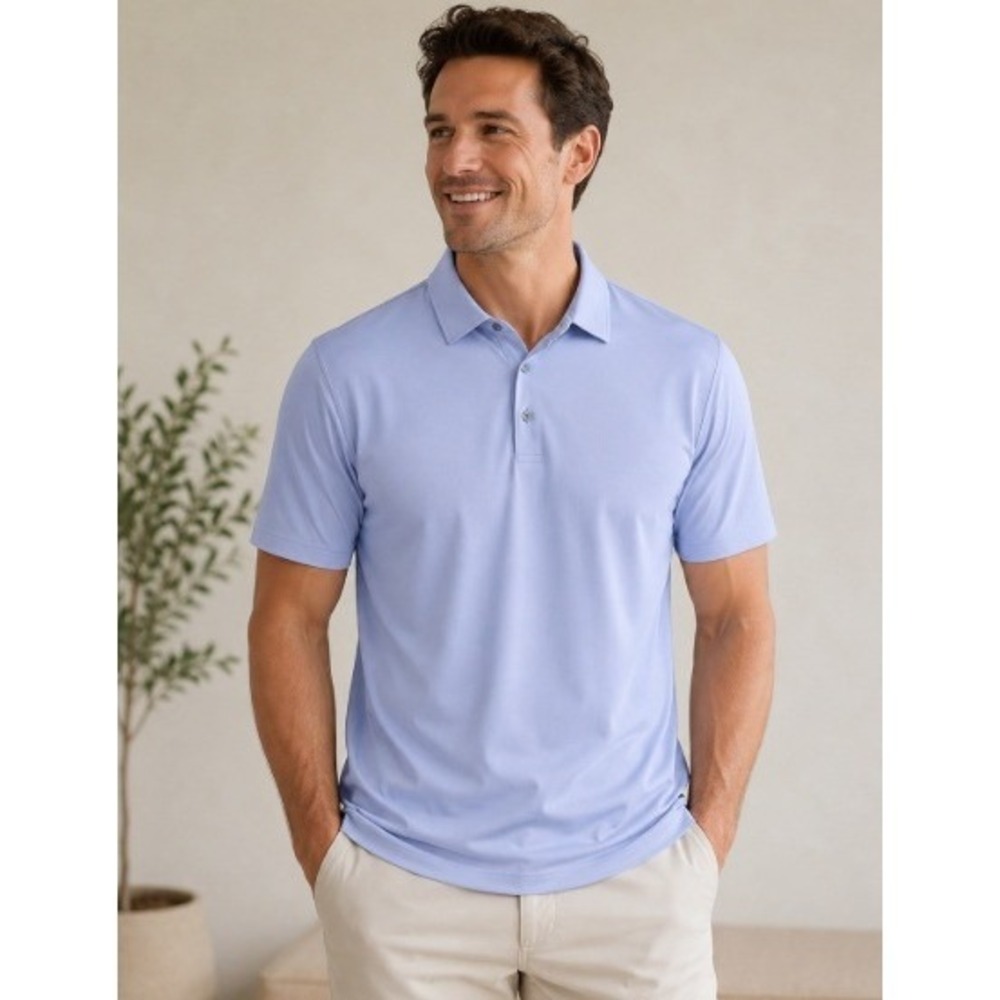 Grand Slam Performance Mens XL Polo Shirt Periwinkle Short Sleeve‎ Golf NWT